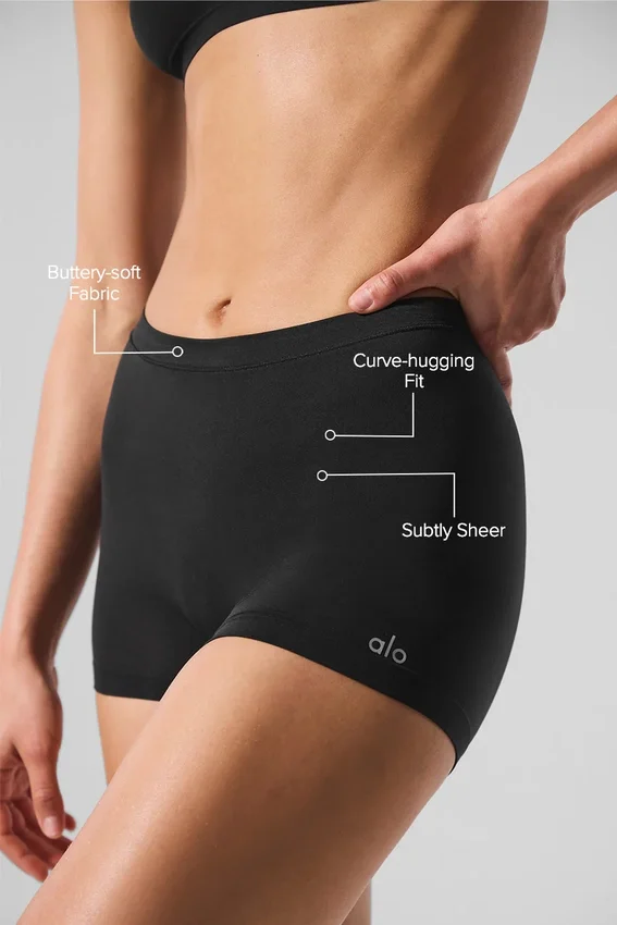 Braguitas cortas «Sheer Glow» - Negro