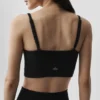 Bralette «Delight» de modal acanalado sin costuras - Negro