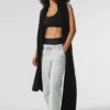 Bufanda extragrande de lana merina - Negro