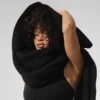 Bufanda extragrande de lana merina - Negro