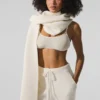 Bufanda oversize de lana merina - Marfil