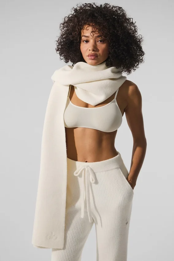 Bufanda oversize de lana merina - Marfil
