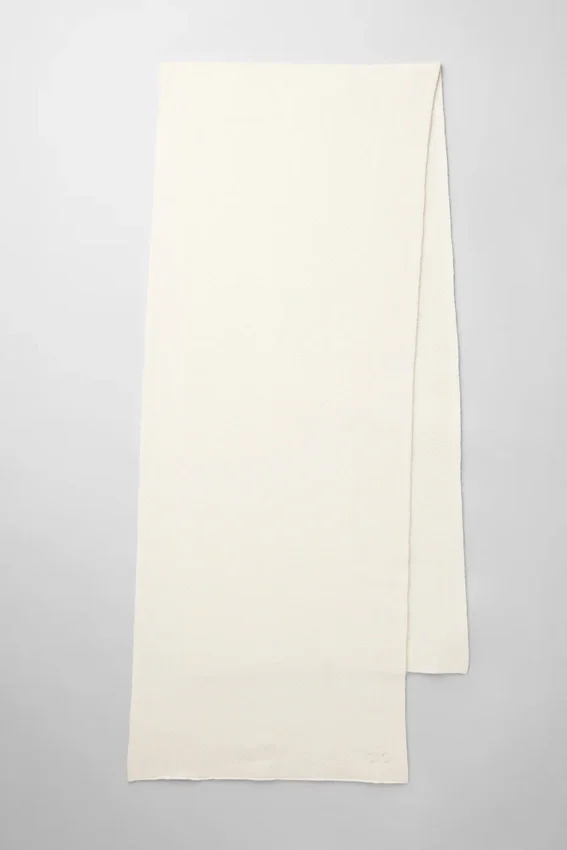 Bufanda oversize de lana merina - Marfil