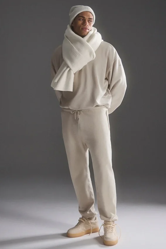 Bufanda oversize de lana merina - Marfil