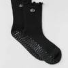 Calcetines con borde ondulado «Lettuce Edge» - Negro