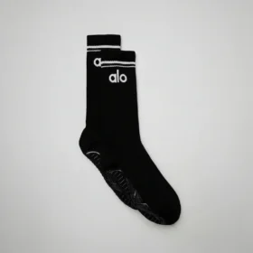 Calcetines de barra «Throwback» para mujer - Negro/Blanco