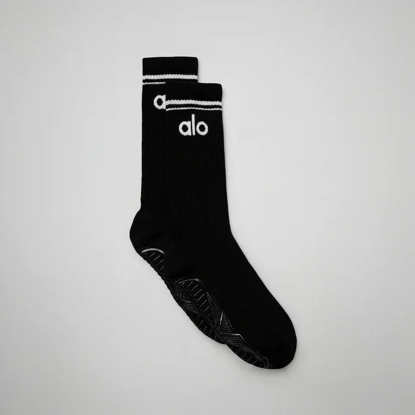 Calcetines de barra «Throwback» para mujer - Negro/Blanco