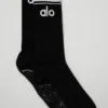 Calcetines de barra «Throwback» para mujer - Negro/Blanco