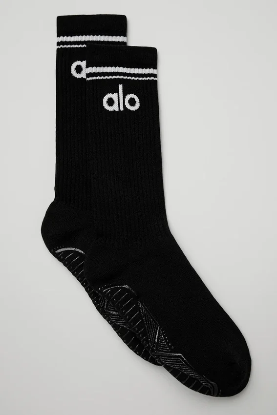 Calcetines de barra «Throwback» para mujer - Negro/Blanco