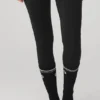 Calcetines de barra «Throwback» para mujer - Negro/Blanco