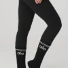 Calcetines de barra «Throwback» para mujer - Negro/Blanco