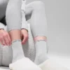 Calcetines de mujer con borde ondulado - Gris jaspeado deportivo