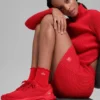 Calcetines de mujer con borde ondulado - Rojo brillante
