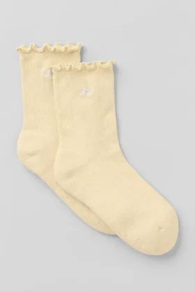 Calcetines de mujer Lettuce Edge - Amarillo candlelight