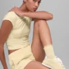Calcetines de mujer Lettuce Edge - Amarillo candlelight