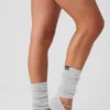 Calcetines de tiras «Siren Grip» para mujer – Gris jaspeado deportivo