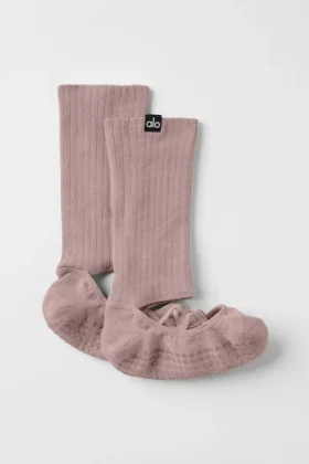 Calcetines de tiras Siren Grip para mujer - Gris topo