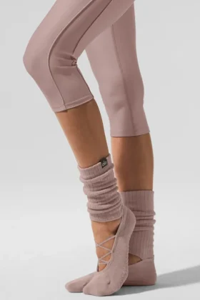 Calcetines de tiras Siren Grip para mujer – Gris topo