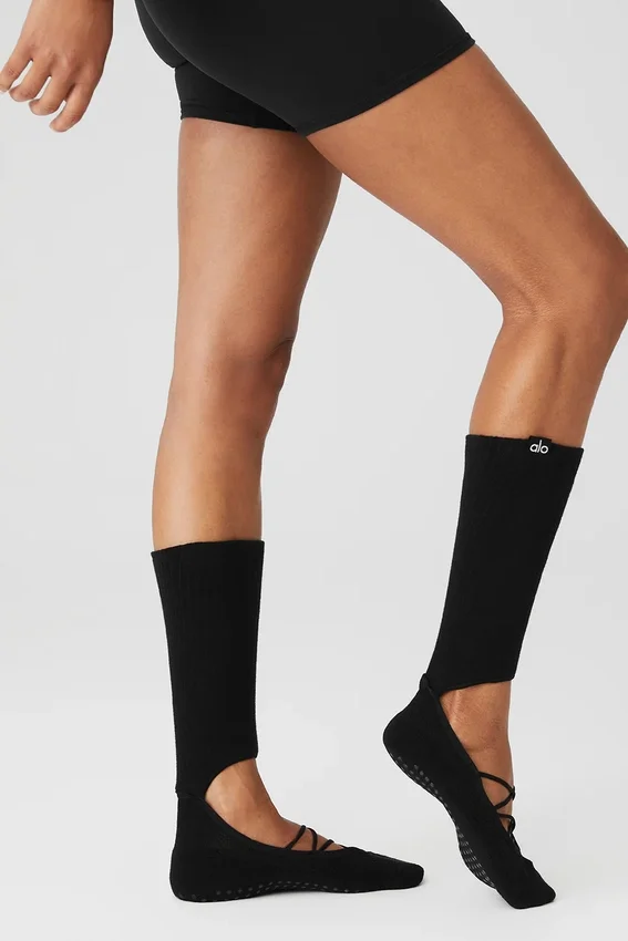 Calcetines de tiras Siren Grip para mujer - Negro