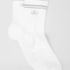 Calcetines deportivos unisex de caña media - Blanco