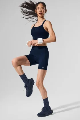 Calcetines fruncidos unisex – Azul marino