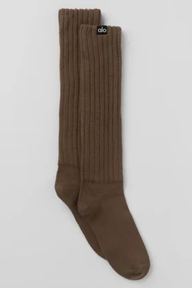 Calcetines fruncidos unisex - Espresso