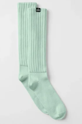 Calcetines fruncidos unisex - Menta