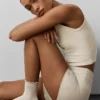 Calcetines Lettuce Edge para mujer - Gris avena jaspeado