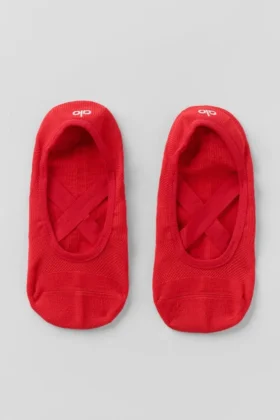 Calcetines Pivot Barre para mujer - Rojo brillante
