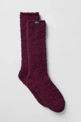 Calcetines Plush Lush para mujer – Burdeos