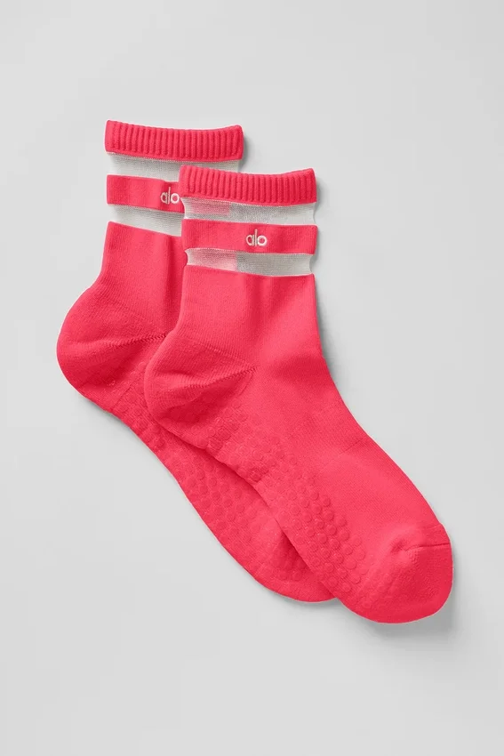 Calcetines Pulse Grip para mujer - Rojo caramelo