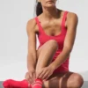 Calcetines Pulse Grip para mujer - Rojo caramelo