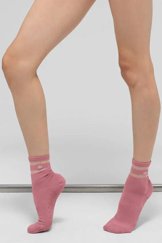 Calcetines Pulse Grip para mujer - Rosa rosa silvestre