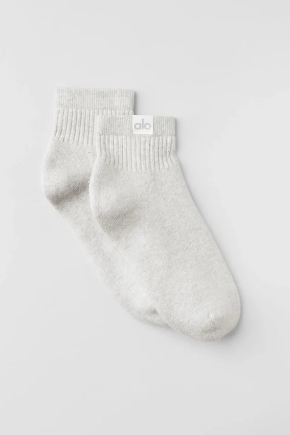Calcetines Quarter Crew Street - Blanco jaspeado
