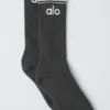 Calcetines retro unisex - Antracita/Blanco