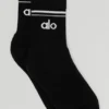 Calcetines retro unisex de caña media - Negro/Blanco