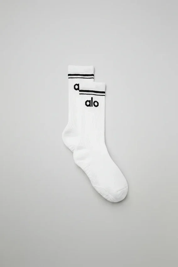 Calcetines Throwback Barre para mujer - Blanco/Negro