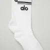 Calcetines Throwback Barre para mujer - Blanco/Negro