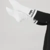 Calcetines Throwback Barre para mujer - Blanco/Negro