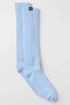 Calcetines unisex con puño - Azul concha