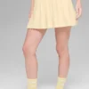 Calcetines unisex de caña media estilo retro - Amarillo candlelight/Blanco