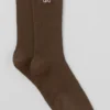 Calcetines unisex de caña media y diseño discreto - Espresso