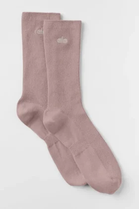 Calcetines unisex de caña media y diseño discreto - Gris topo