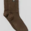 Calcetines unisex de media caña con puño fruncido - Espresso