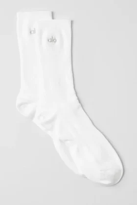 Calcetines unisex de media caña discretos - Blanco