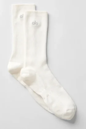 Calcetines unisex de media caña discretos - Marfil