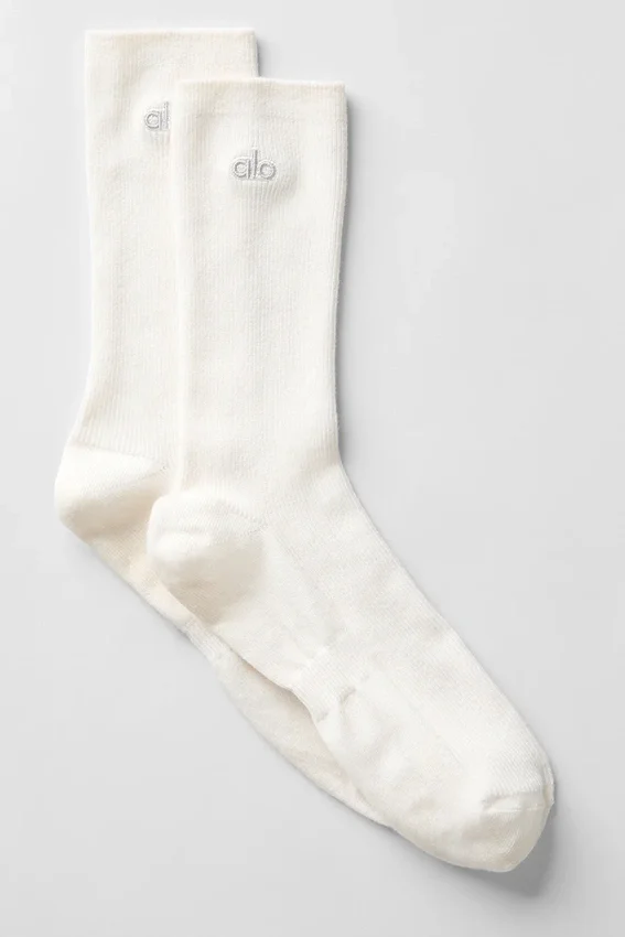 Calcetines unisex de media caña discretos - Marfil
