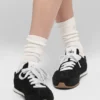 Calcetines unisex de media caña discretos - Marfil