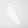 Calcetines unisex de talle medio estilo retro - Blanco/Titanio