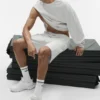 Calcetines unisex Throwback - Blanco/Negro